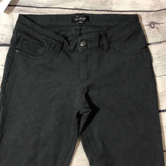 Labijou Gray Jeggings Ultra Stretch Skinny Pants Size 5 Juniors - Picture 1 of 4